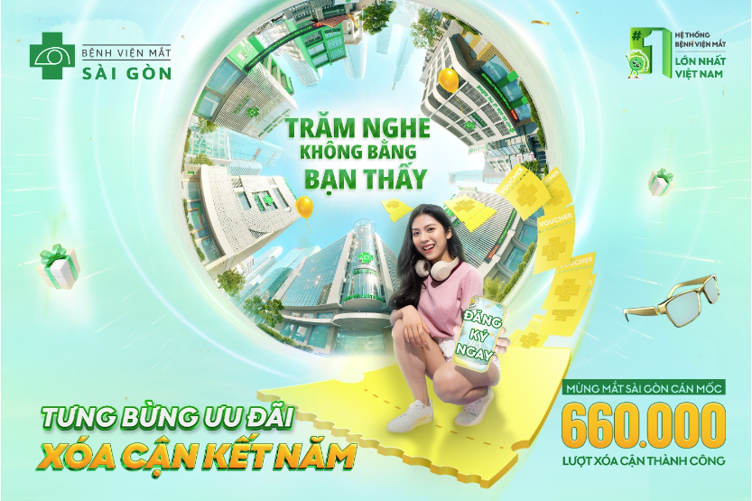 [Tháng 11] Không thể bỏ lỡ! Tưng bừng ưu đãi xóa cận kết năm tại Mắt Sài Gòn